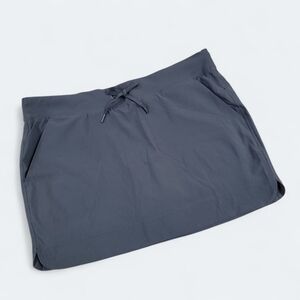 Gaiam Dark Gray Activewear Skort with Drawstring Size XL Skirt Built In Shorts